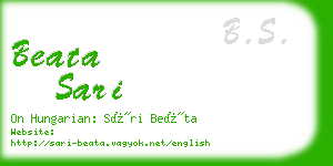 beata sari business card